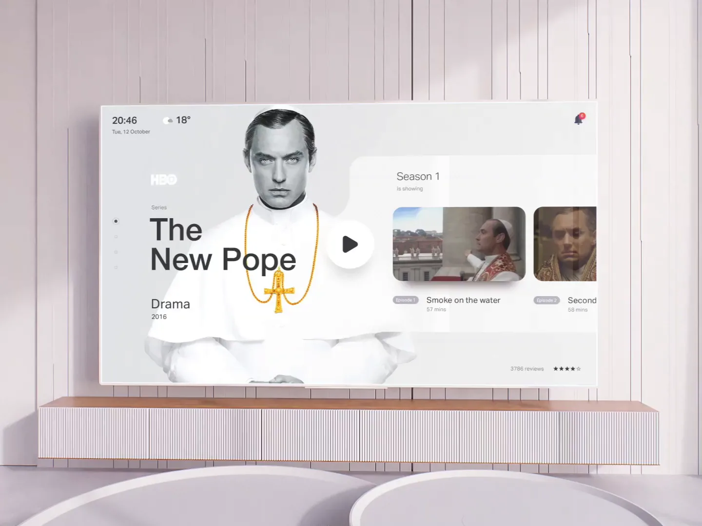 White and clean TV app
