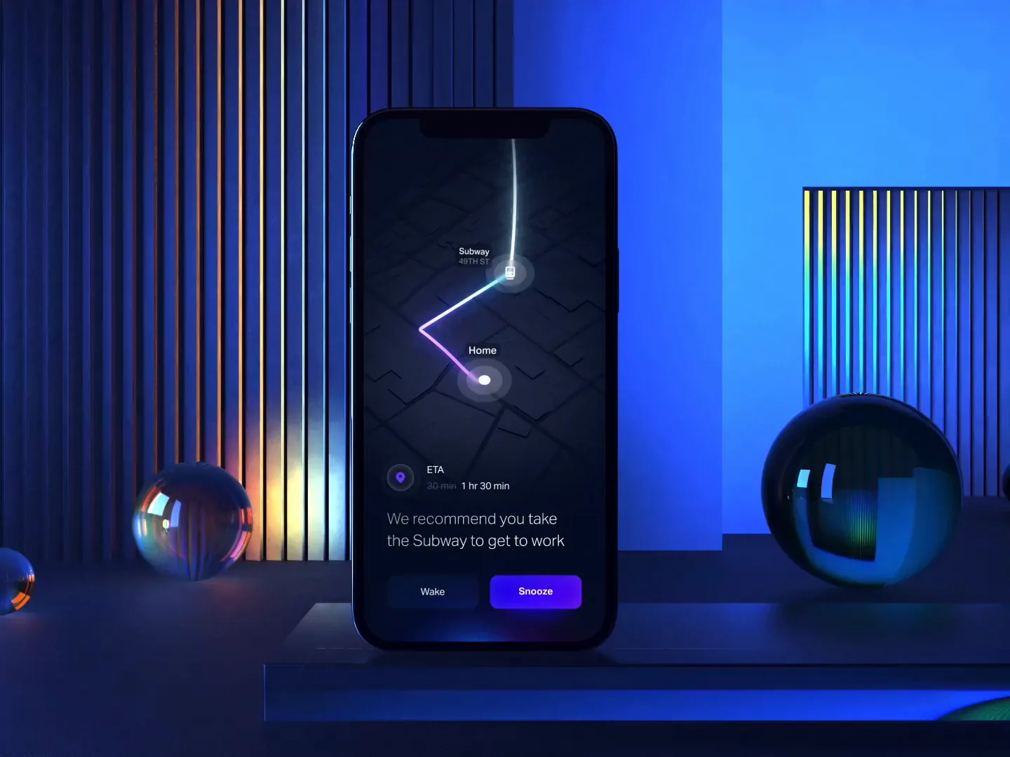 Dark real time notification